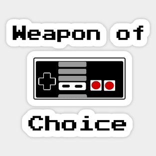 Old School Gamer Weapon of Choice Art Sticker